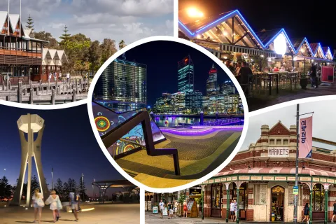 Collage of photos of Protected Entertainment Precinct areas